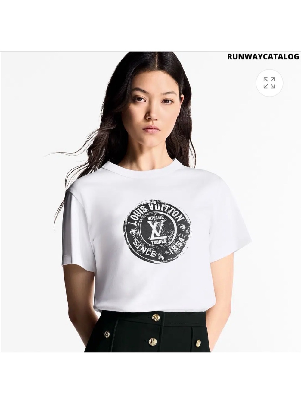 Louis Vuitton Authentic White Short-Sleeve Logo Tee, NWOT, never worn